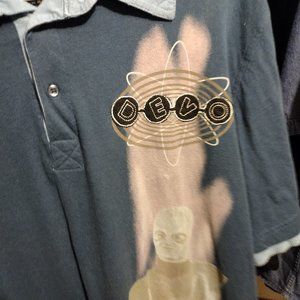 DEVO men's graphic polo shirt
